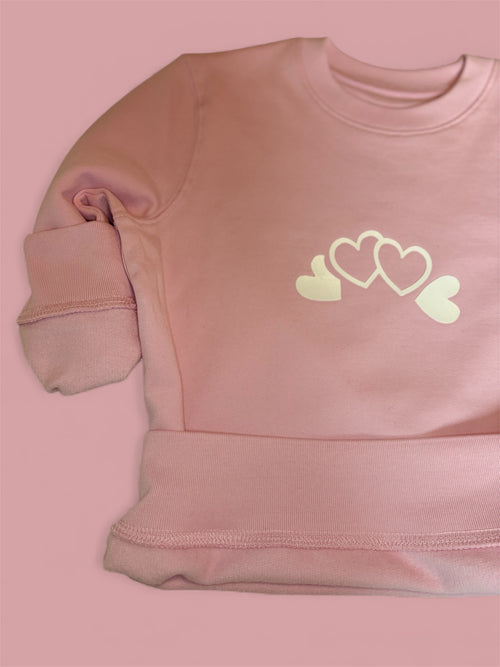 Sweat-shirt cœur 3D